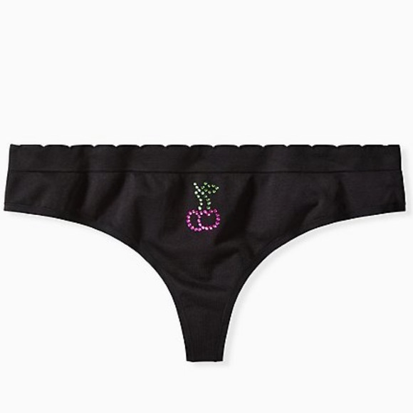 NWT Betsey Johnson Rhinestone Thong Panties 4X - Picture 3 of 9